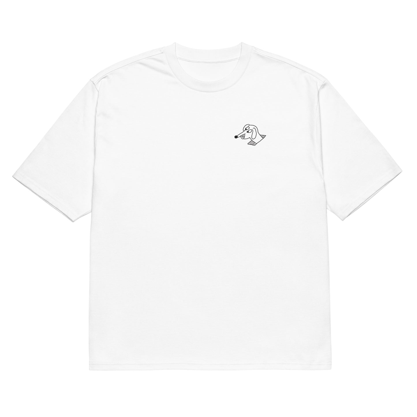 Oversized Heavy T-Shirt - SILLY DOG - Stiching