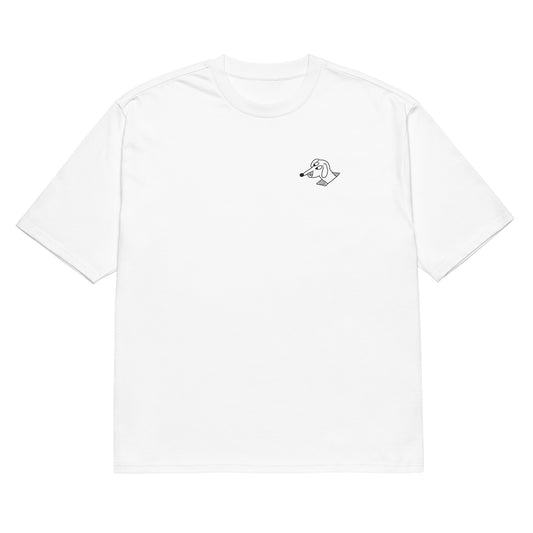Oversized Heavy T-Shirt - SILLY DOG - Stiching